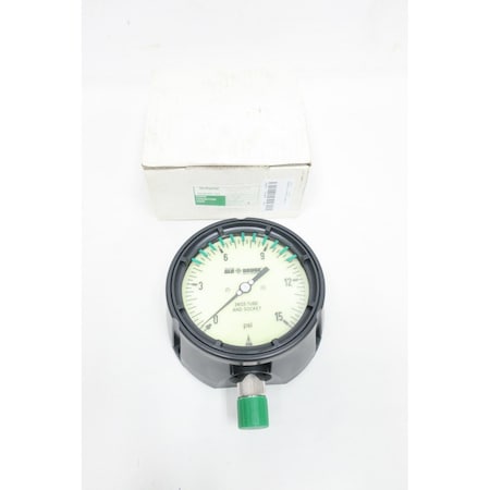 Mcdaniel Controls 4-1/2In 1/2In 0-15Psi Npt Pressure Gauge MPB/SCAG AB20110